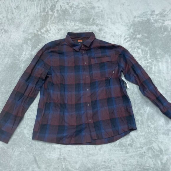 Bass Outdoor XL Stretch Flannel Shirt Fudge Plaid Long Sleeve Button-Up NWT 6430 - Picture 1 of 8